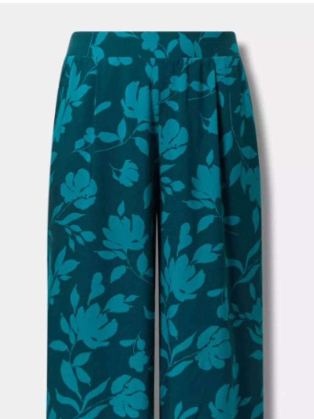 TORRID High-Rise Pull-On Wide-Leg Pant - size 12 regular - teal, blue
